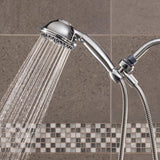 9-Spray 4.5 in. Single Wall Mount Low Flow Handheld Rain Shower Head in Chrome