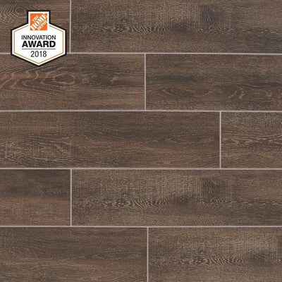 Lifeproof Coffee Wood 6 in. x 24 in. Glazed Porcelain Floor and Wall Tile (14.55 sq. ft. / case)