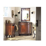 26 in. W x 35 in. H Framed Rectangular  Bathroom Vanity Mirror in Antique Cherry
