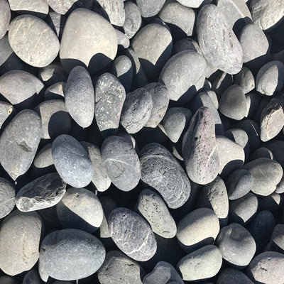 0.90 cu. ft., 75 lb., 1 in. to 2 in. Black Mexican Beach Pebble (40-Bag Contractor Pallet)