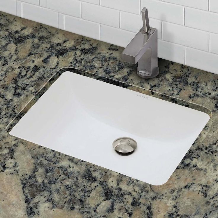 DECOLAV Classically Redefined Rectangular Undermount Bathroom Sink in White