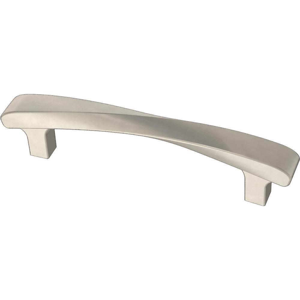 Modern Twist 5-1/16 in. (128 mm) Satin Nickel Drawer Pull - Super Arbor