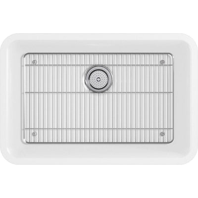 Cairn Undermount Neoroc Composite 27.5 in. Single Bowl Kitchen Sink in Matte White - Super Arbor