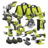 18-Volt ONE+ Lithium-Ion Cordless 6-Tool Combo Kit with (2) Batteries, Charger, and Bag - Super Arbor