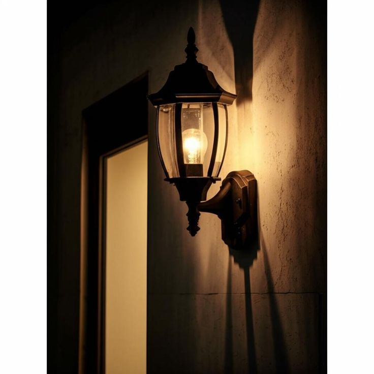 Hampton Bay Alexandria 180° Black Motion-Sensing Outdoor Wall