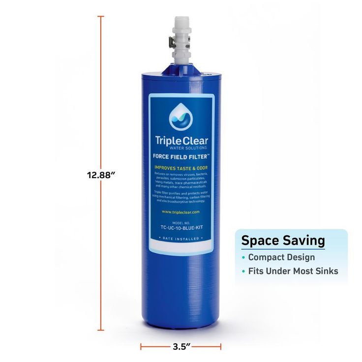 Force Field - Under the Sink 10 in. Point of Use Water Filtration Kit with Carbon