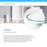 MR Direct Glass Vessel Sink in Frost