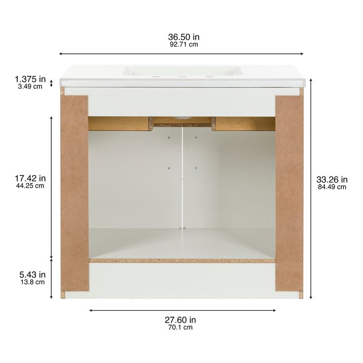 Style Selections Potter 36-in White Single Sink Bathroom Vanity with White Cultured Marble Top