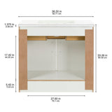 Style Selections Potter 36-in White Single Sink Bathroom Vanity with White Cultured Marble Top