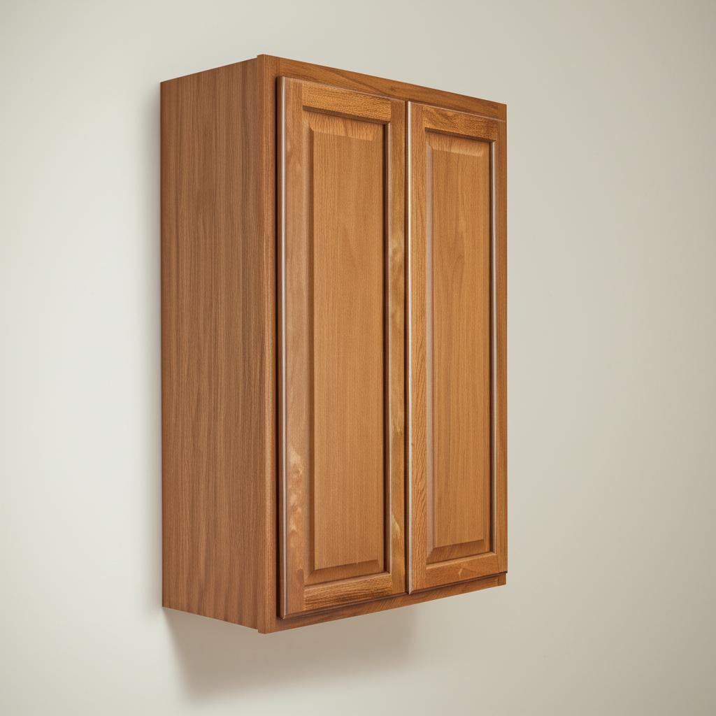 Hampton Bay Hampton 27-Inch Medium Oak Wall Kitchen Cabinet – Super Arbor, image size:1024x1024