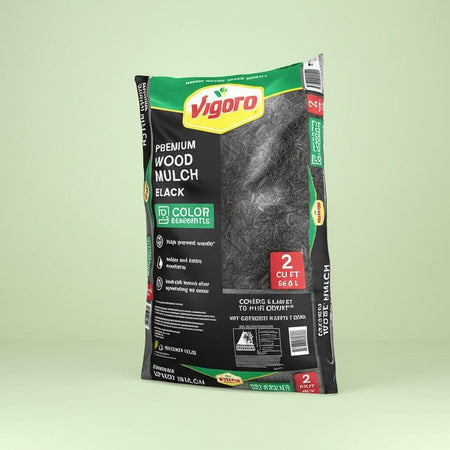 Vigoro 2 cu. ft. Premium Black Wood Shredded Bagged Mulch – Super