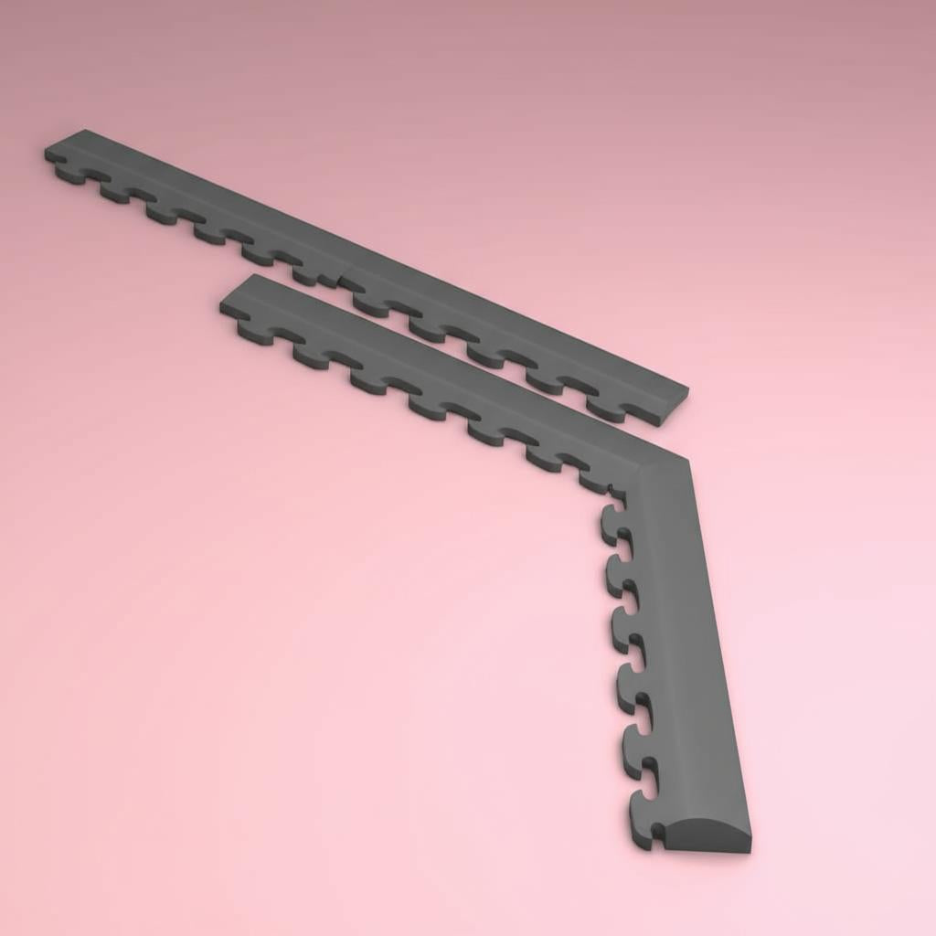 A single green leaf against a white background.