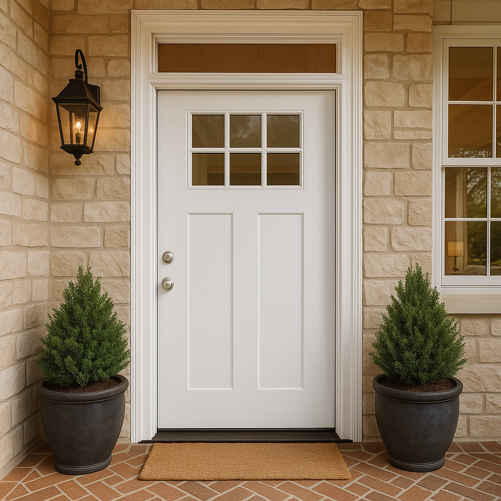Masonite 36 x 80 in. Craftsman 6 Lite Right-Hand Inswing Primed