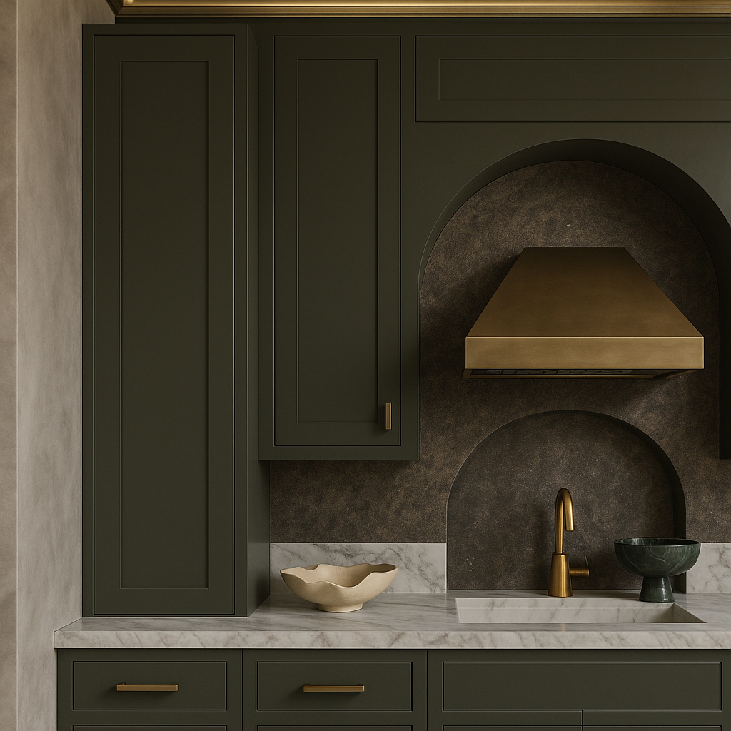 Hampton Bay Avondale Shaker Wall Kitchen Cabinet in Fern Green