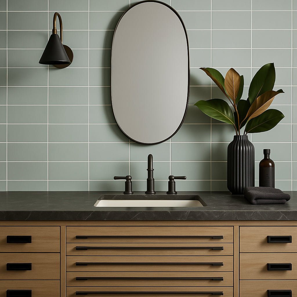 Stacy Garcia Maddox Mineral Green 4x8 Matte Ceramic Wall Tile