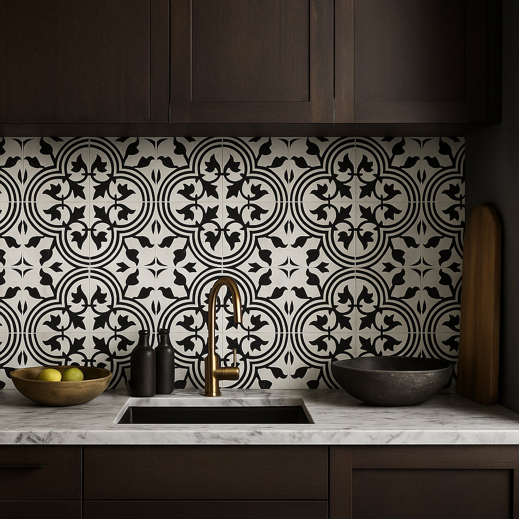 Adeassi Tile Adessi Bayona Deco II Matte Porcelain Tile - 8x8 Patterned Tile – Super ...