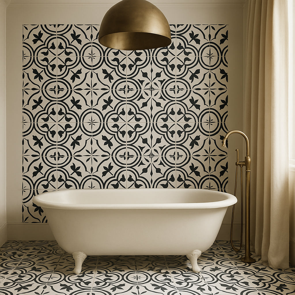 Adeassi Tile Adessi Bayona Deco II Matte Porcelain Tile - 8x8 Patterned Tile – Super ...