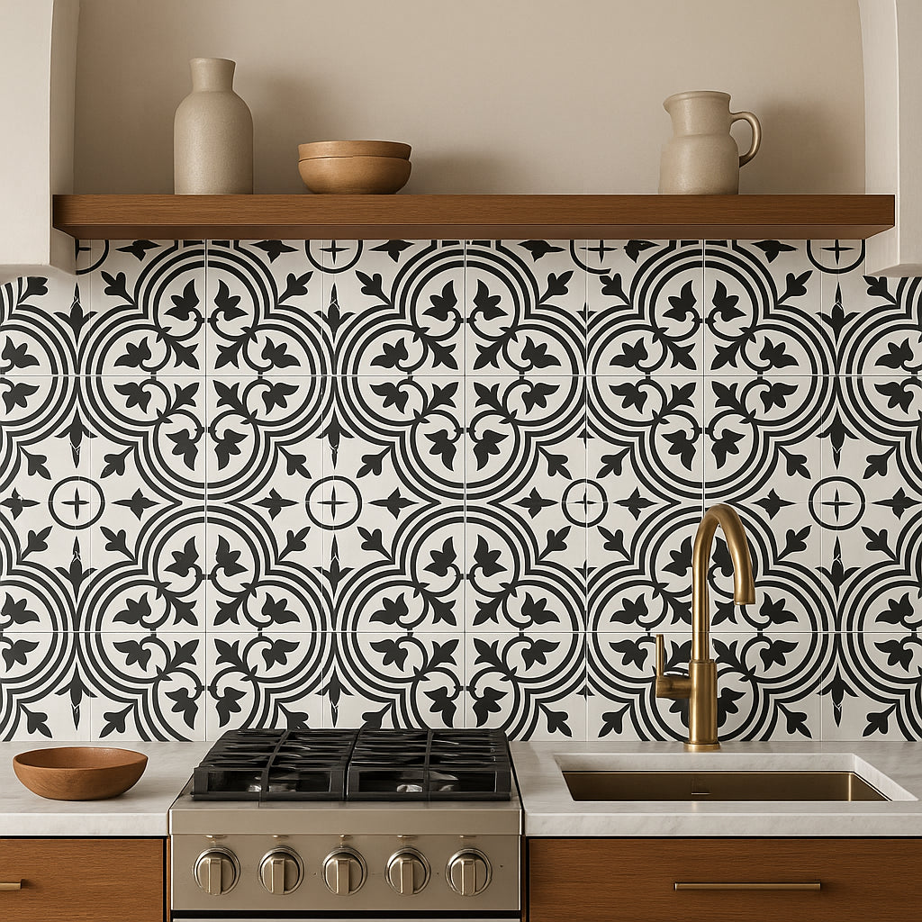Adeassi Tile Adessi Bayona Deco II Matte Porcelain Tile - 8x8 Patterned Tile – Super ...