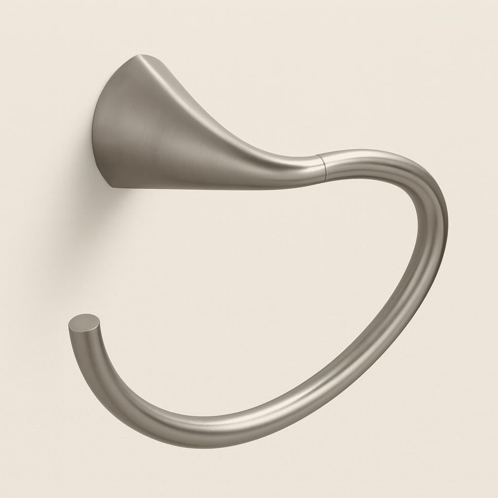 A single green leaf against a white background.