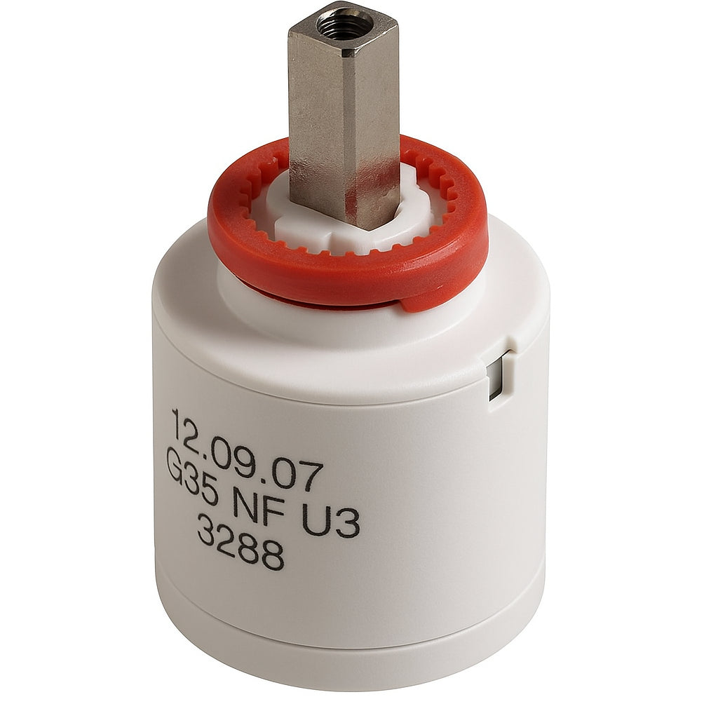 A single green leaf against a white background.