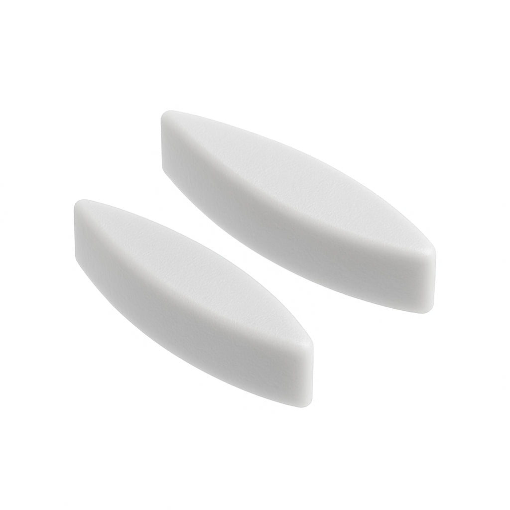 A single green leaf against a white background.