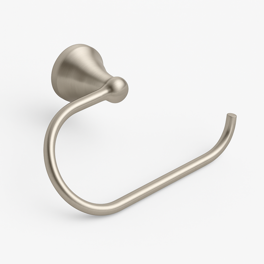 A single green leaf against a white background.