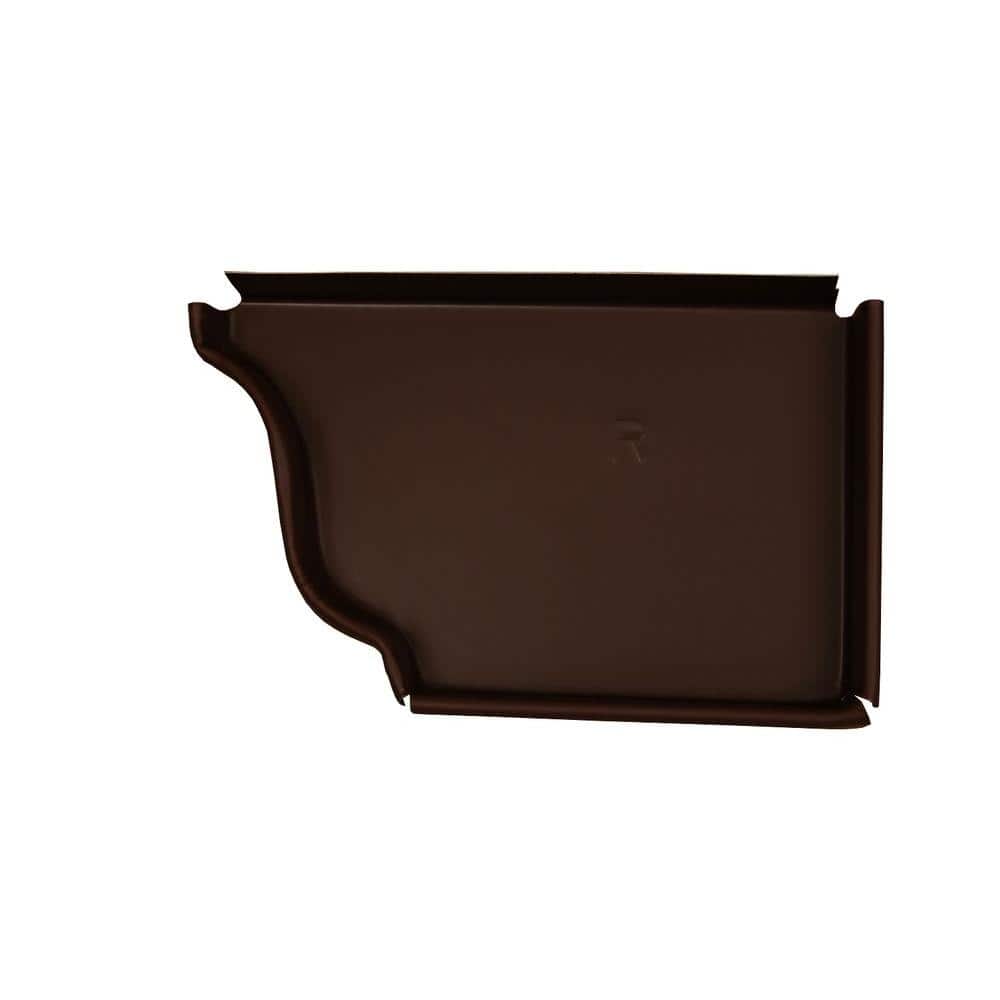 Aluminum Fascia Gutter End Cap, 5.25 in Right, Royal Brown (AFEC525RRB ...
