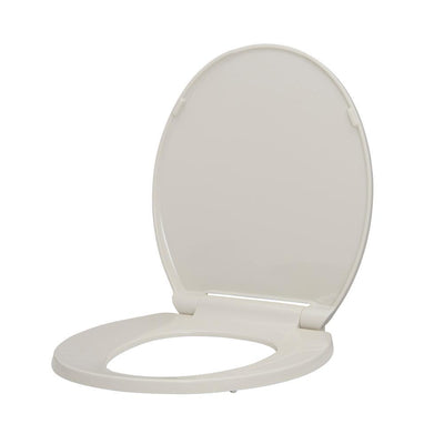 Round Slow Closed Front Toilet Seat with Quick Release Hinges in Biscuit - Super Arbor