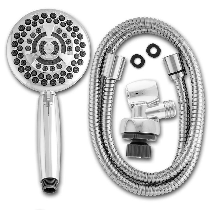 9-Spray 4.5 in. Single Wall Mount Low Flow Handheld Rain Shower Head in Chrome