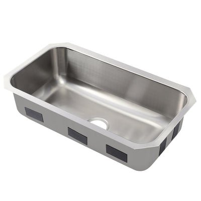 Ballad Undermount Stainless Steel 32 in. Single Bowl Kitchen Sink - Super Arbor