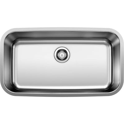 STELLAR Undermount Stainless Steel 28 in. Single Bowl Kitchen Sink