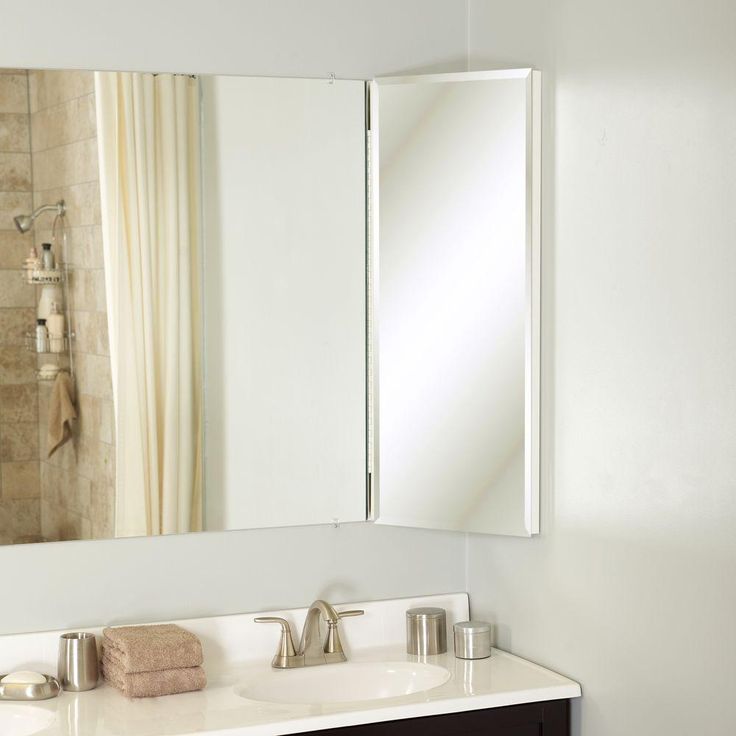 Zenith 14-1/4 in. W x 36 in. H Corner Over the Mirror Surface-Mount Me ...