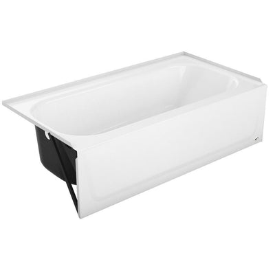 Maui Plus 60 in. Left Drain Rectangular Alcove Soaking Bathtub in White - Super Arbor