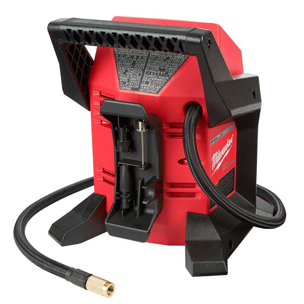 M12 12-Volt Lithium-Ion Cordless 3/8 in. Impact Wrench and Inflator Combo Kit with 3/8 in. Drive Metric Socket Set - Super Arbor