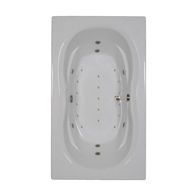 72 in. Acrylic Rectangular Drop-in Combination Bathtub in White - Super Arbor