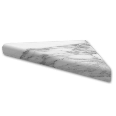 15 in. Corner Shelf Niche in Calacatta White - Super Arbor