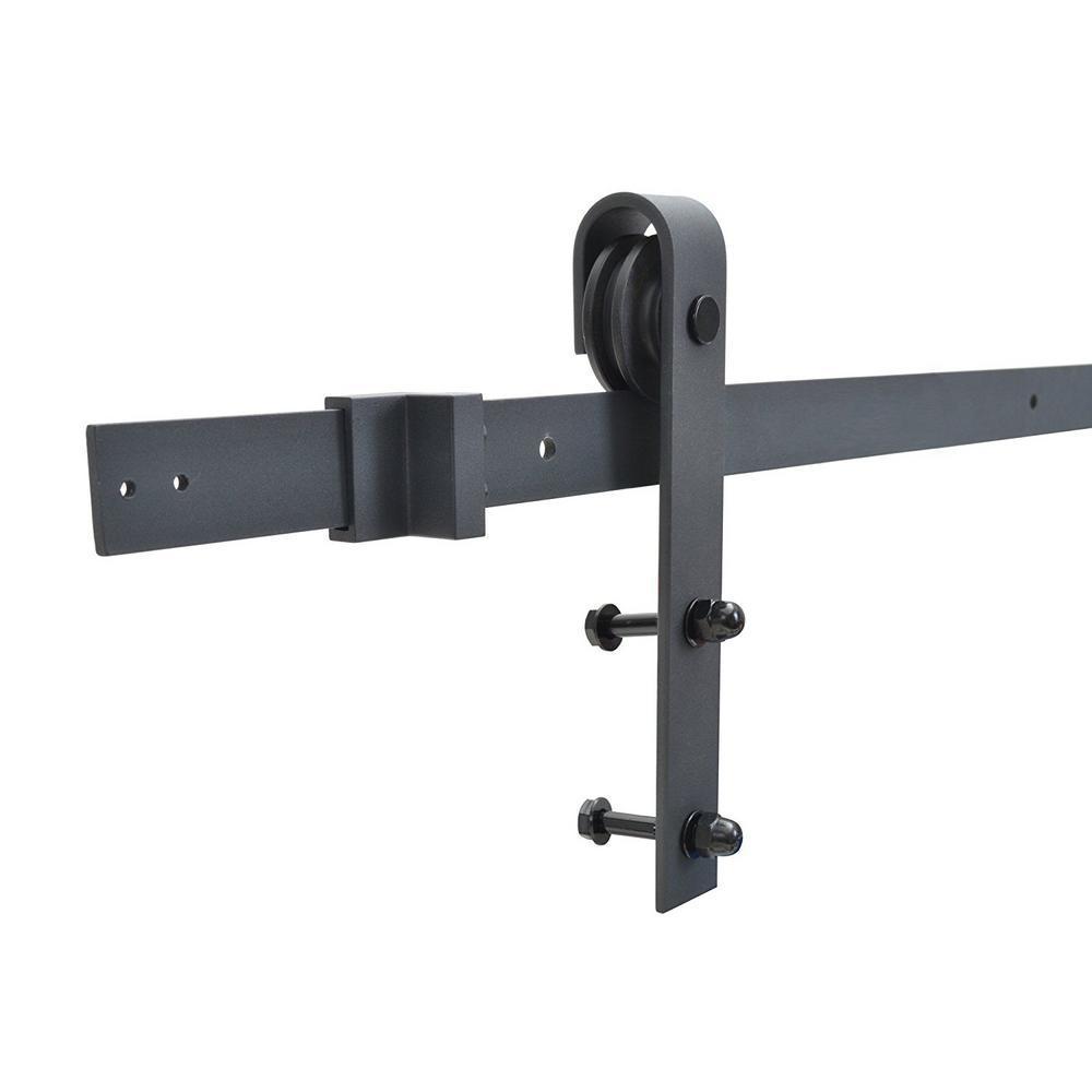 60 in. x 84 in. Unfinished Solid Core Knotty Pine Sliding Barn Door with Hardware Kit - Super Arbor