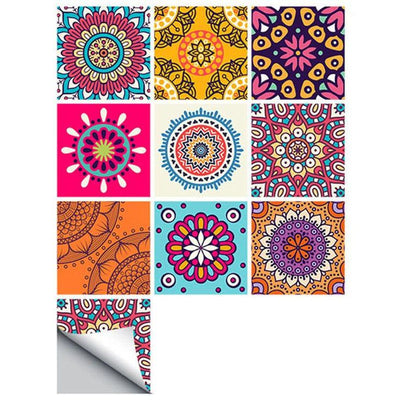 Goory 10PCS Mosaic Wall Sticker Self-adhesive Tile Sticker Kitchen/Bathroom Decorative