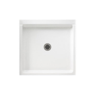 36 in. x 36 in. Solid Surface Single Threshold Shower Pan in White - Super Arbor