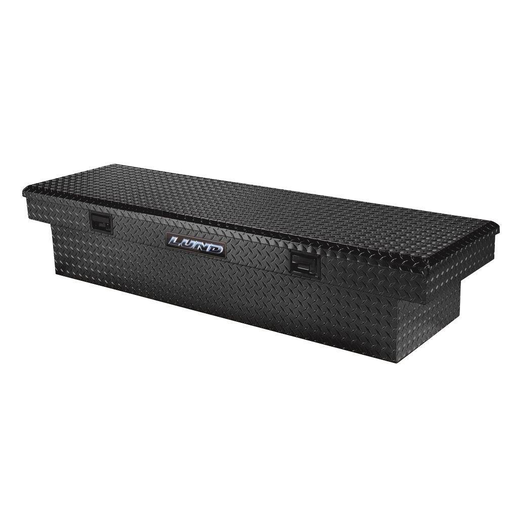 Lund 60 in Gloss Black Aluminum Full Size Crossbed Truck Tool Box with – Super Arbor
