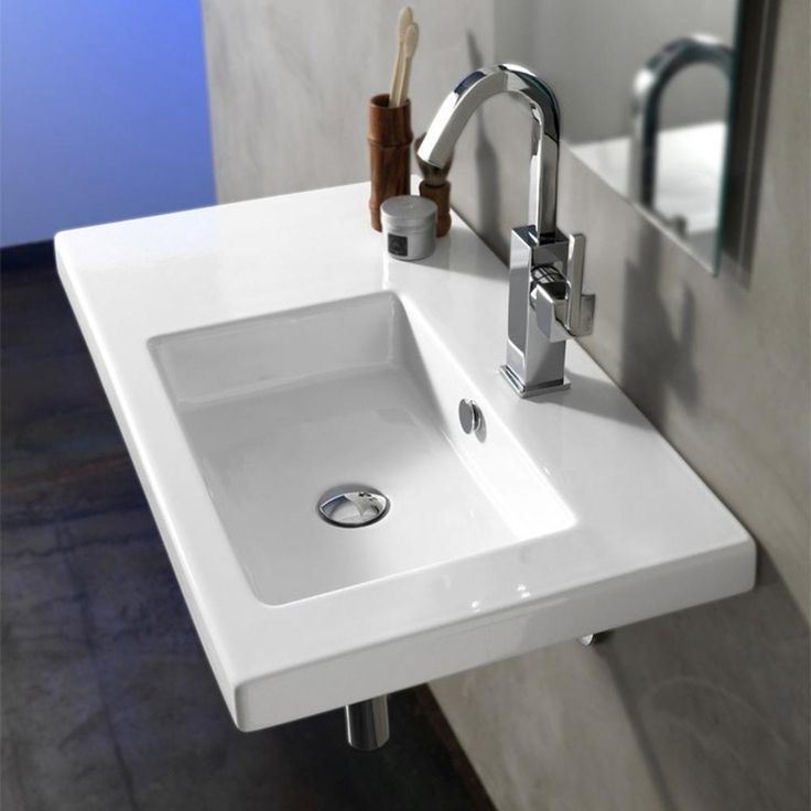 Nameeks Condal Wall Mounted Ceramic Bathroom Sink in White