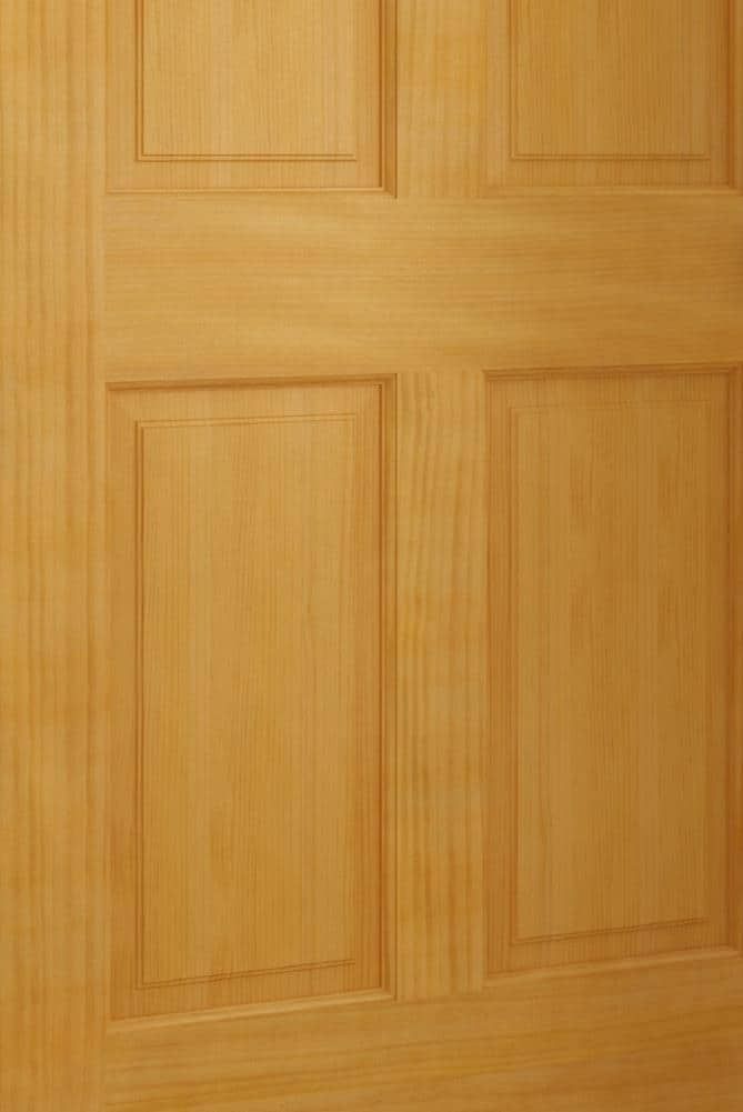 ReliaBilt 24-in x 80-in Brown/Unfinished 6-Panel Unfinished Pine Wood Slab Door