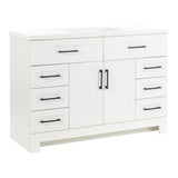 Style Selections Cauley 48-in White Single Sink Bathroom Vanity with White Cultured Marble Top