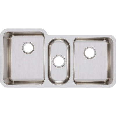Lustertone Undermount Stainless Steel 40 in. Triple Bowl Kitchen Sink - Super Arbor
