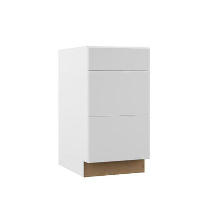 Designer Series Edgeley Assembled 18x34.5x23.75 in. Drawer Base Kitchen Cabinet in White