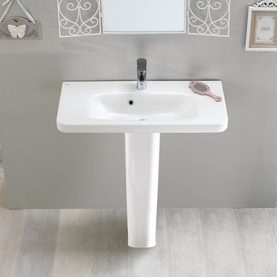 Nameeks Noura Pedestal Sink in White