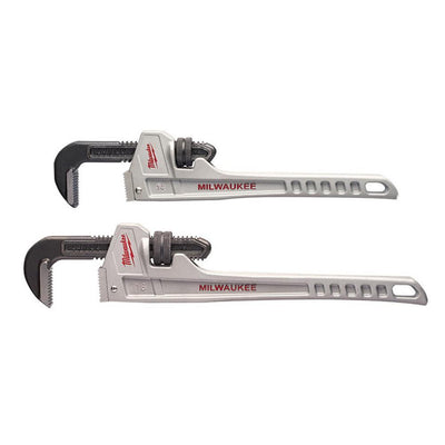 14 in. and 18 in. Aluminum Pipe Wrench Set (2-Tool) - Super Arbor