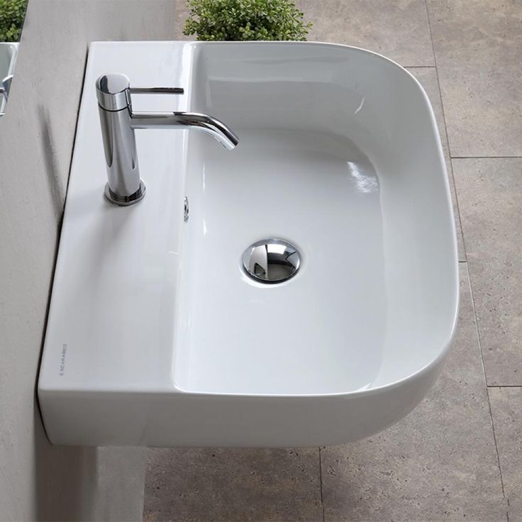 Nameeks Glam Wall Mounted Bathroom Sink in White