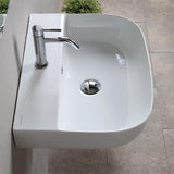 Nameeks Glam Wall Mounted Bathroom Sink in White