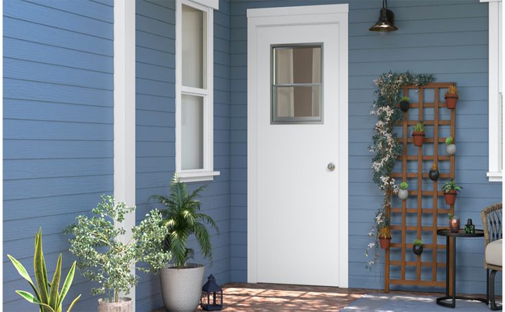 RELIABILT 32x80 Wood Half Lite Primed Slab Front Door